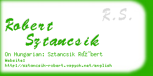 robert sztancsik business card